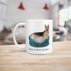 Home is where my dog is German Shepherd dog mug (Illustrated collection) 16 Home is where my dog is German Shepherd handle left kitchen
