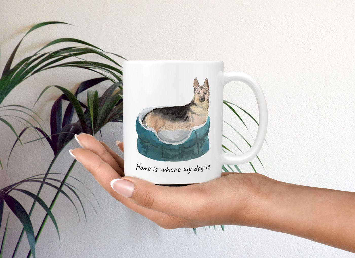 Home is where my dog is German Shepherd dog mug (Illustrated collection) 4 Home is where my dog is German Shepherd dog mug (Illustrated collection) - Image 2