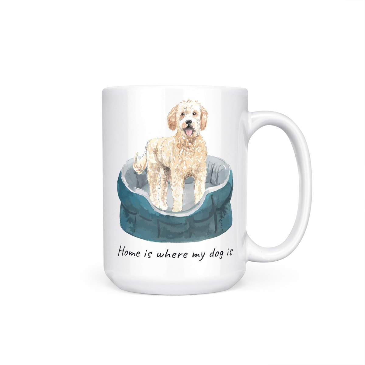 Home is where my dog is Golden Doodle dog mug (Illustrated collection) 11 Home is where my dog is Golden Doodle dog mug (Illustrated collection) - Image 9