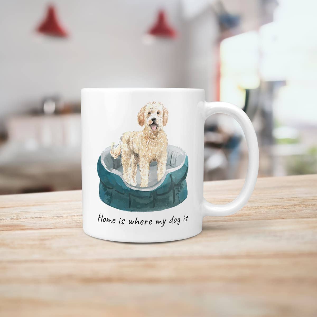 Home is where my dog is Golden Doodle dog mug (Illustrated collection) 7 Home is where my dog is Golden Doodle dog mug (Illustrated collection) - Image 5