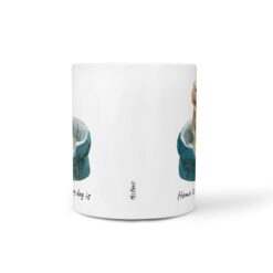 Home is where my dog is Golden Retriever dog mug (Illustrated collection) 18 Home is where my dog is Golden Retriever front view White