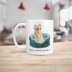 Home is where my dog is Golden Retriever dog mug (Illustrated collection) 16 Home is where my dog is Golden Retriever handle left kitchen