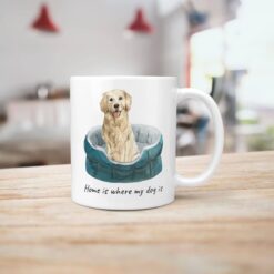 Home is where my dog is Golden Retriever dog mug (Illustrated collection) 15 Home is where my dog is Golden Retriever handle right kitchen