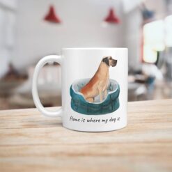 Home is where my dog is Great Dane dog mug (Illustrated collection) 16 Home is where my dog is Great Dane handle left kitchen