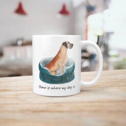 Home is where my dog is Great Dane dog mug (Illustrated collection) 15 Home is where my dog is Great Dane handle right kitchen