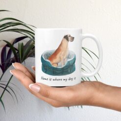 Home is where my dog is Great Dane dog mug (Illustrated collection) 12 Home is where my dog is Great Dane mug in hand plant