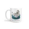 Home is where my dog is Grey Poodle dog mug (Illustrated collection) 1 Home is where my dog is Grey Poodle handle left White