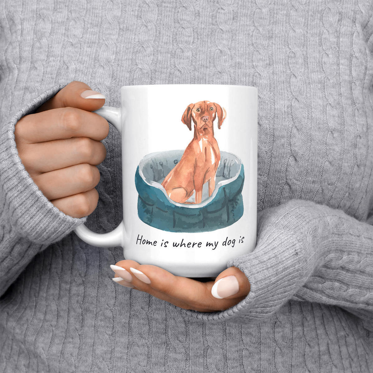 Home is where my dog is Hungarian Vizsla dog mug (Illustrated collection) 6 Home is where my dog is Hungarian Vizsla dog mug (Illustrated collection) - Image 4