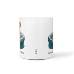 Home is where my dog is Hungarian Vizsla dog mug (Illustrated collection) 18 Home is where my dog is Hungarian Vizsla front view White