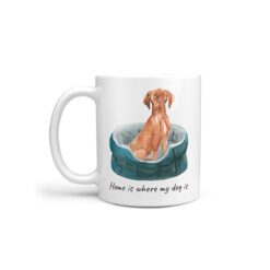 Home is where my dog is Hungarian Vizsla dog mug (Illustrated collection)