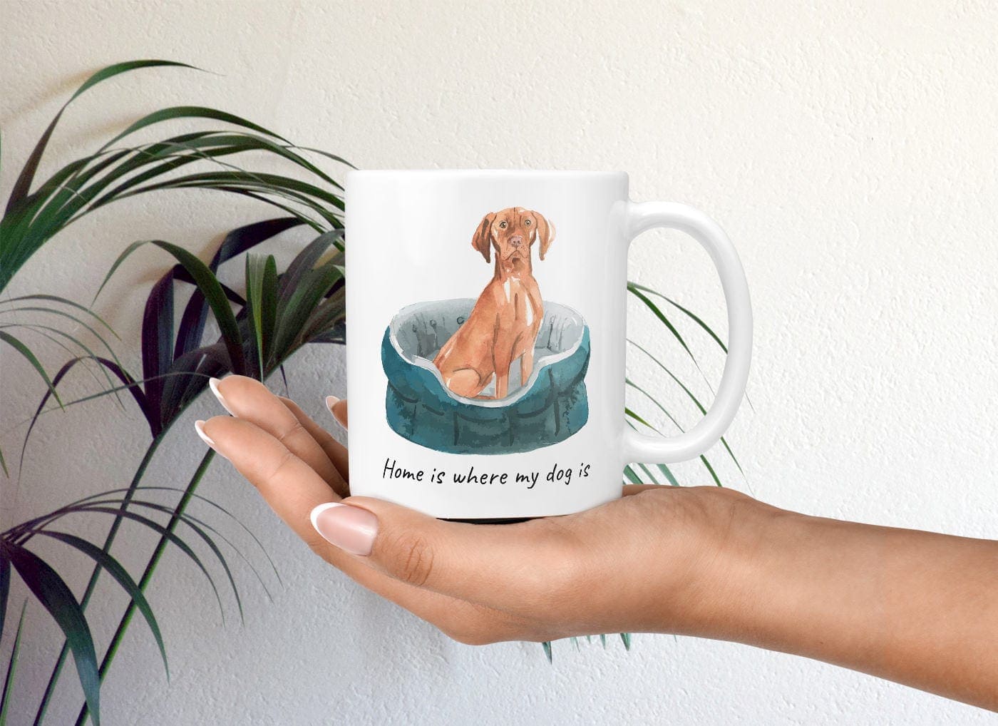 Home is where my dog is Hungarian Vizsla dog mug (Illustrated collection) 4 Home is where my dog is Hungarian Vizsla dog mug (Illustrated collection) - Image 2