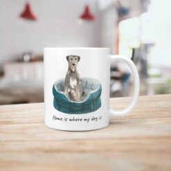Home is where my dog is Irish Wolf Hound handle right kitchen