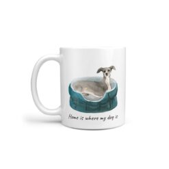 Home is where my dog is Italian greyhound dog mug (Illustrated collection)