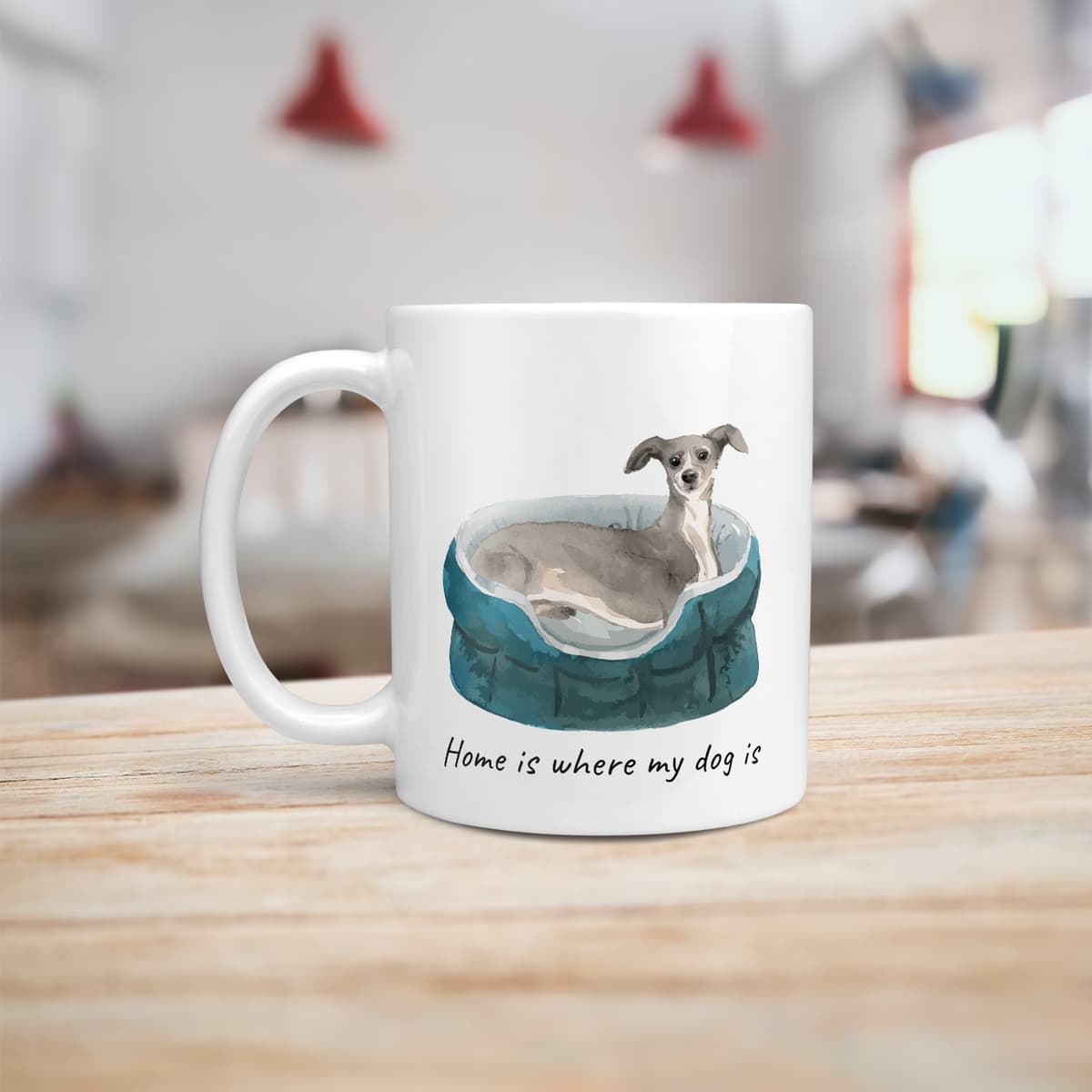 Home is where my dog is Italian greyhound dog mug (Illustrated collection) 8 Home is where my dog is Italian greyhound dog mug (Illustrated collection) - Image 6