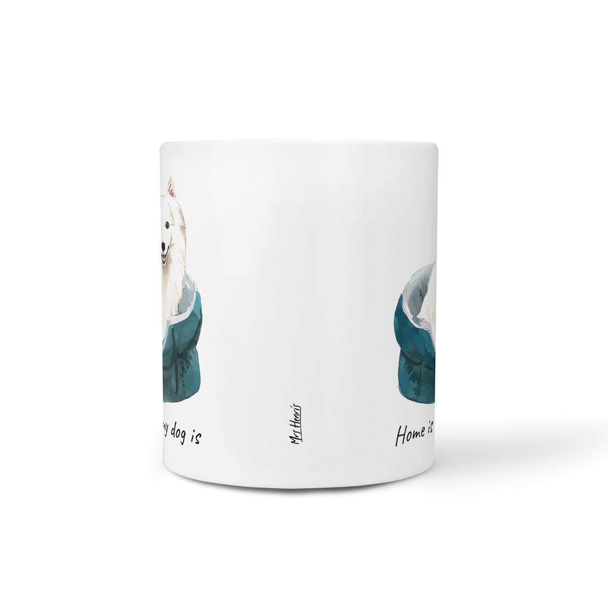 Home is where my dog is Japanese Spitz dog mug (Illustrated collection) 10 Home is where my dog is Japanese Spitz dog mug (Illustrated collection) - Image 8