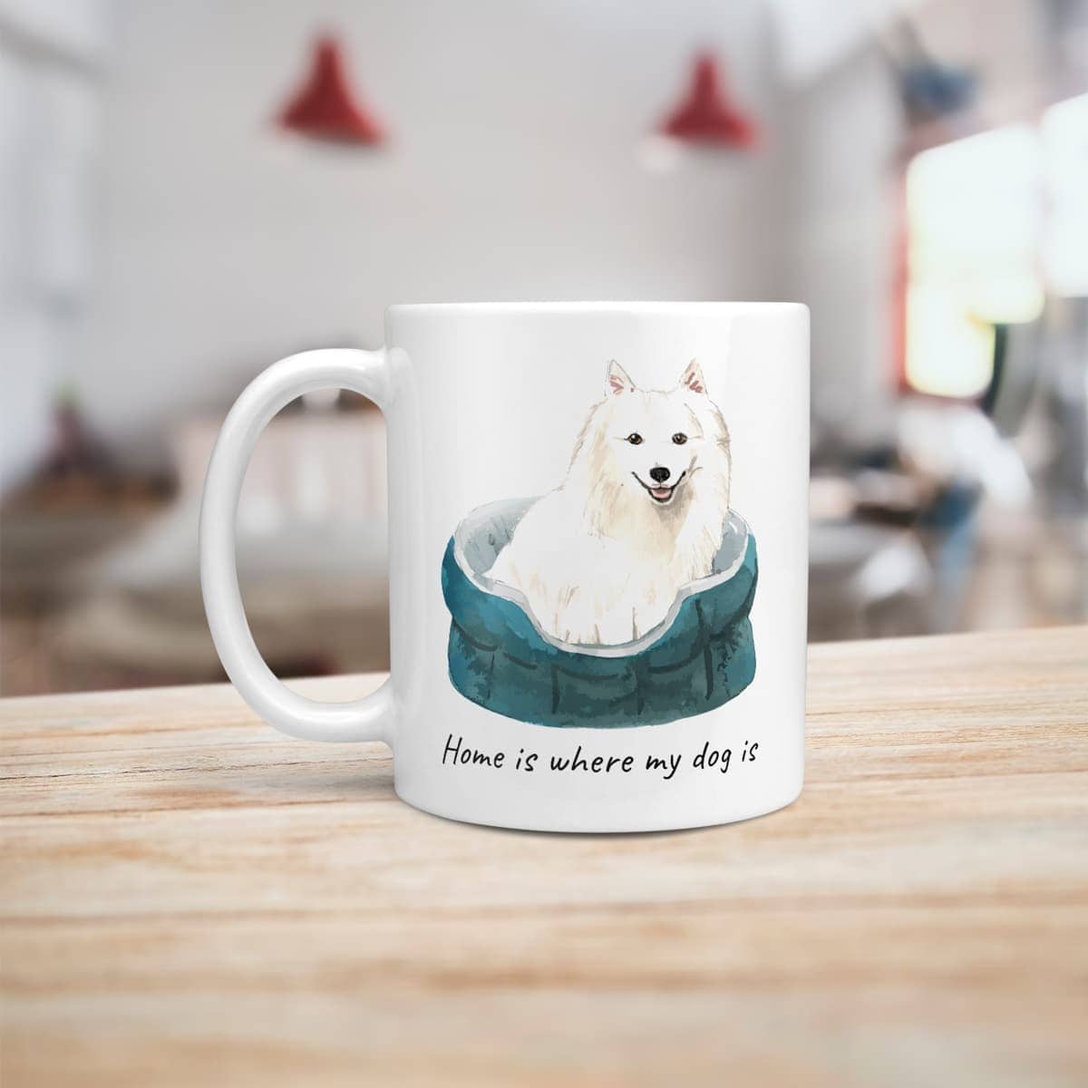 Home is where my dog is Japanese Spitz dog mug (Illustrated collection) 8 Home is where my dog is Japanese Spitz dog mug (Illustrated collection) - Image 6