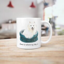 Home is where my dog is Japanese Spitz dog mug (Illustrated collection) 15 Home is where my dog is Japanese Spitz handle right kitchen