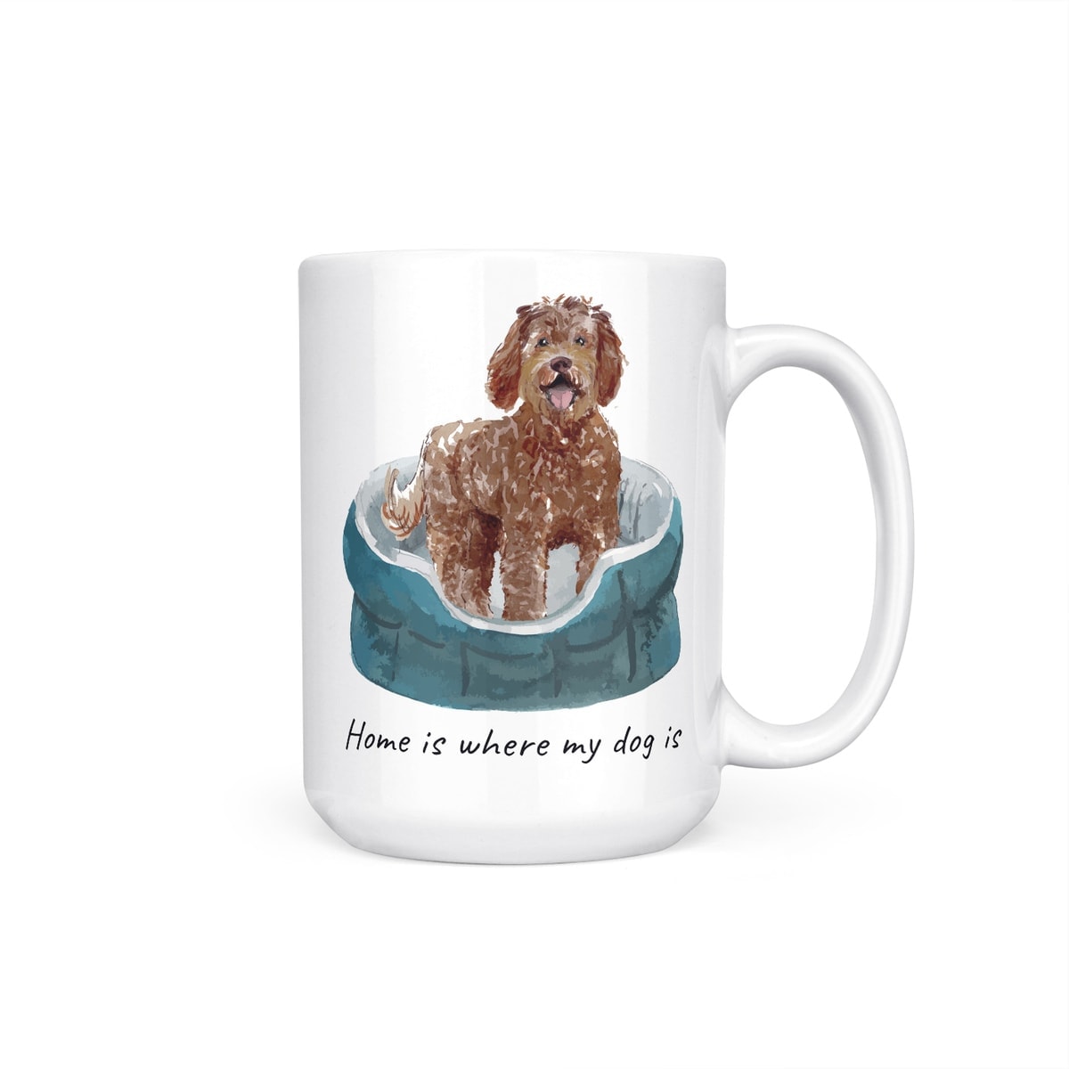 Home is where my dog is Labradoodle dog mug (Illustrated collection) 11 Home is where my dog is Labradoodle dog mug (Illustrated collection) - Image 9