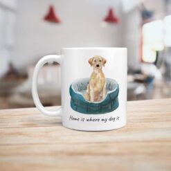 Home is where my dog is Labrador retriever handle left kitchen