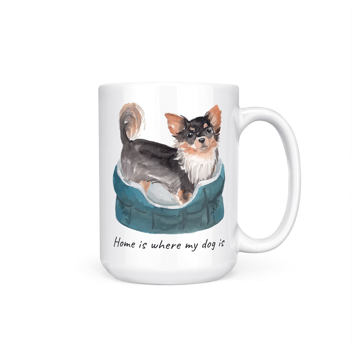 Home is where my dog is Long Haired Chihuahua dog mug (Illustrated collection) 11 Home is where my dog is Long Haired Chihuahua dog mug (Illustrated collection) - Image 9