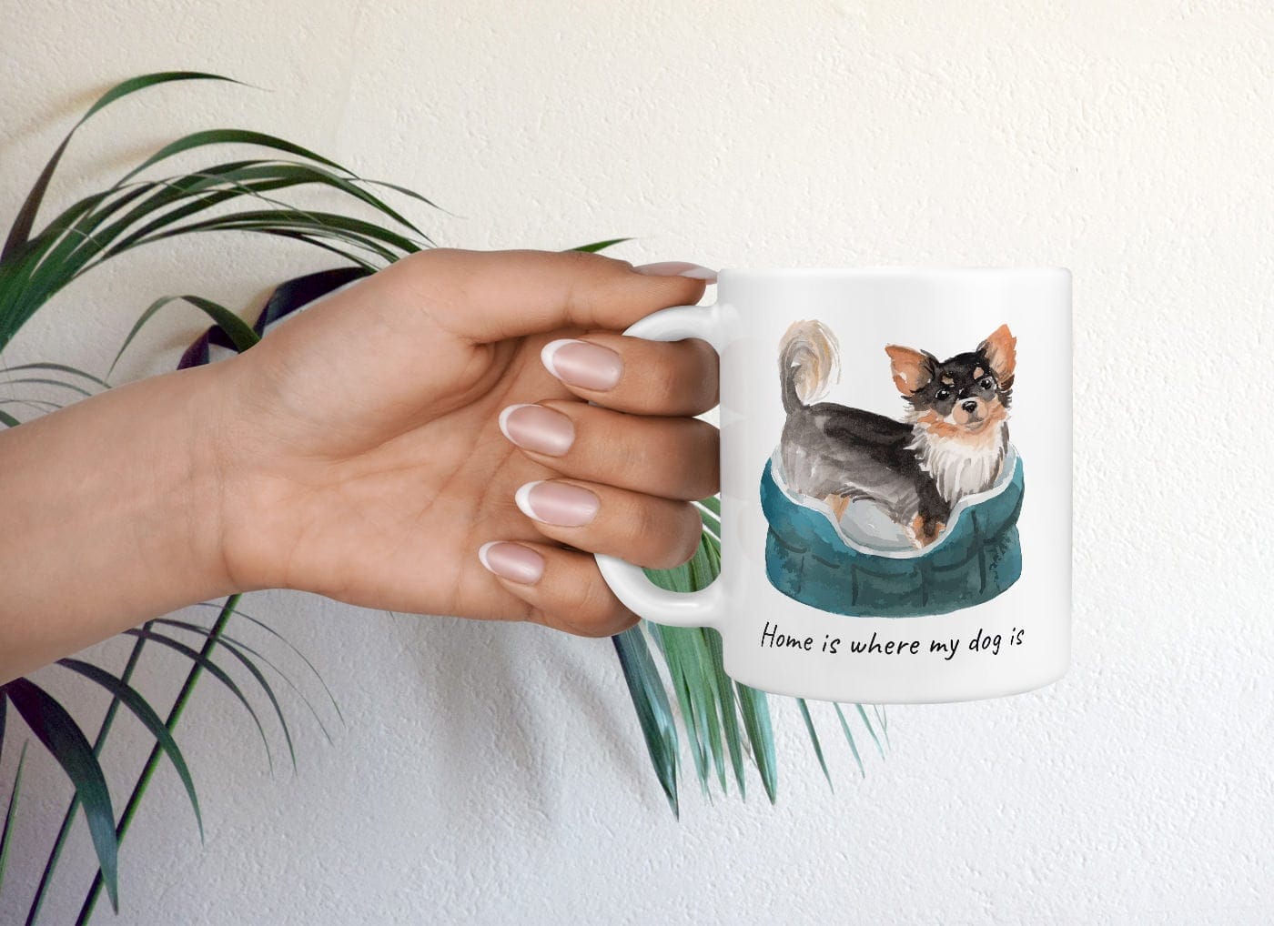 Home is where my dog is Long Haired Chihuahua dog mug (Illustrated collection) 9 Home is where my dog is Long Haired Chihuahua dog mug (Illustrated collection) - Image 7
