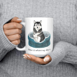 Home is where my dog is Malamute 15oz jumper front