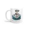 Home is where my dog is Miniature Schnauzer dog mug (Illustrated collection) 1 Home is where my dog is Miniature Schnauzer handle left White