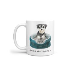 Home is where my dog is Miniature Schnauzer dog mug (Illustrated collection)