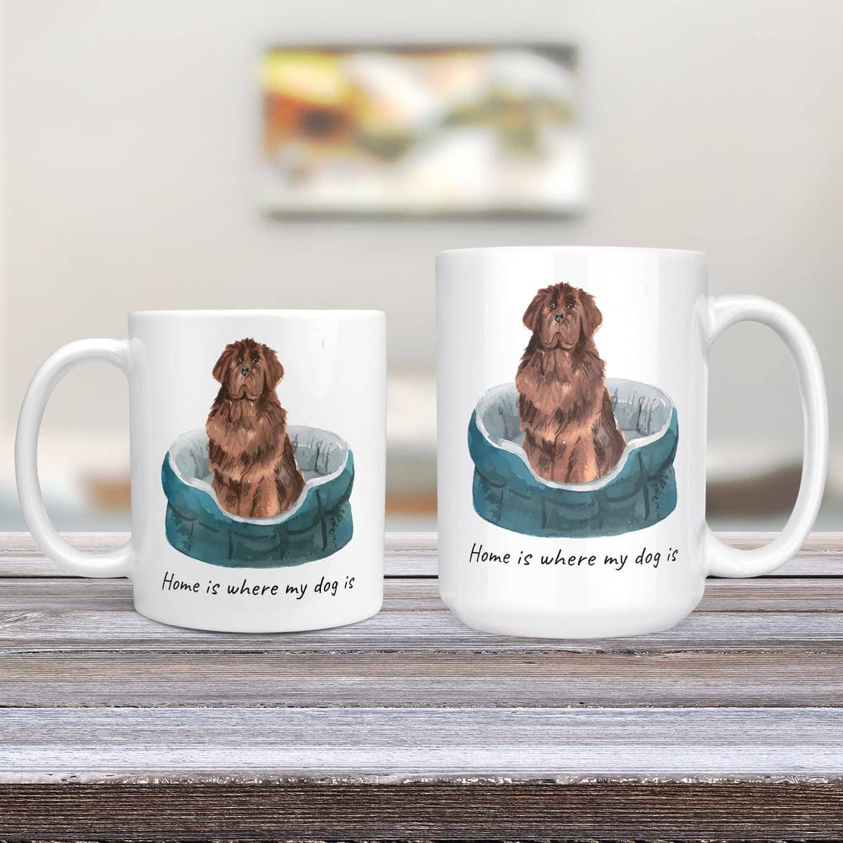 Home is where my dog is Newfoundland dog mug (Illustrated collection) 5 Home is where my dog is Newfoundland dog mug (Illustrated collection) - Image 3