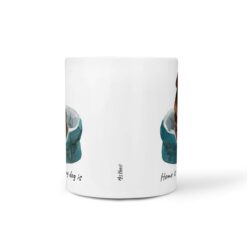 Home is where my dog is Newfoundland dog mug (Illustrated collection) 18 Home is where my dog is Newfoundland front view White