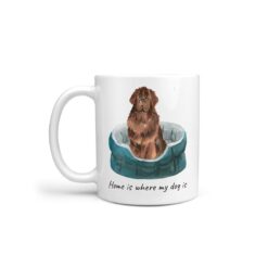 Home is where my dog is Newfoundland dog mug (Illustrated collection)
