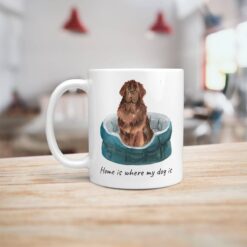 Home is where my dog is Newfoundland dog mug (Illustrated collection) 16 Home is where my dog is Newfoundland handle left kitchen