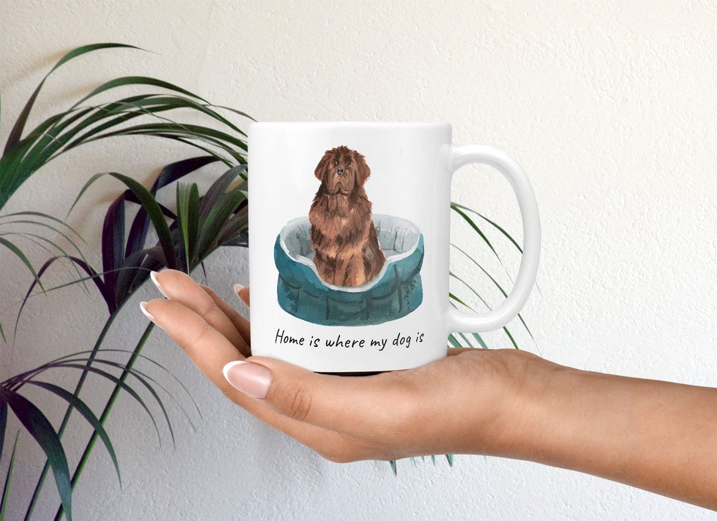 Home is where my dog is Newfoundland dog mug (Illustrated collection) 4 Home is where my dog is Newfoundland dog mug (Illustrated collection) - Image 2