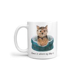 Home is where my dog is Norfolk Terrier dog mug (Illustrated collection)