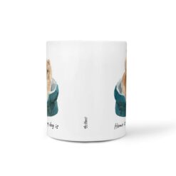 Home is where my dog is Pomeranian dog mug (Illustrated collection) 18 Home is where my dog is Pomeranian front view White