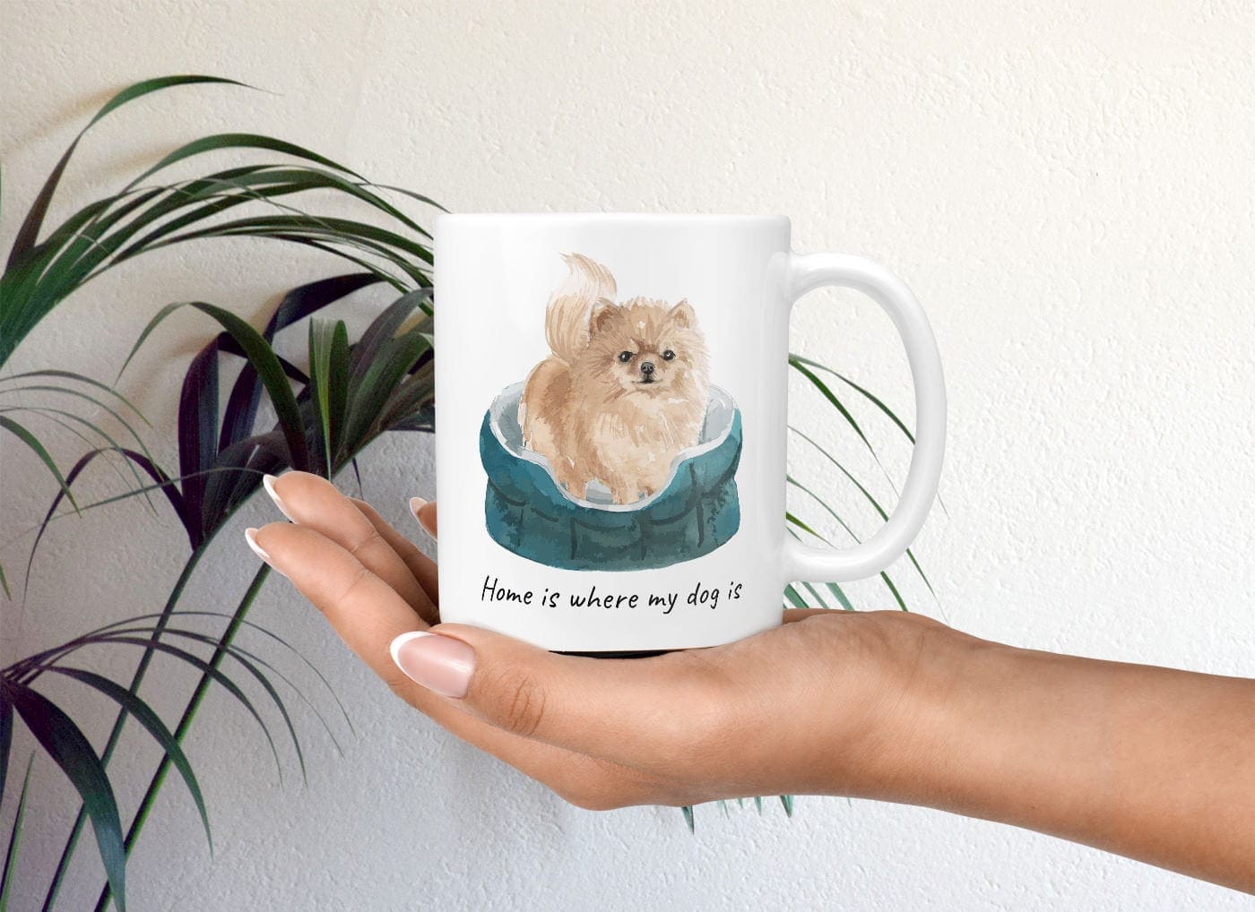 Home is where my dog is Pomeranian dog mug (Illustrated collection) 4 Home is where my dog is Pomeranian dog mug (Illustrated collection) - Image 2