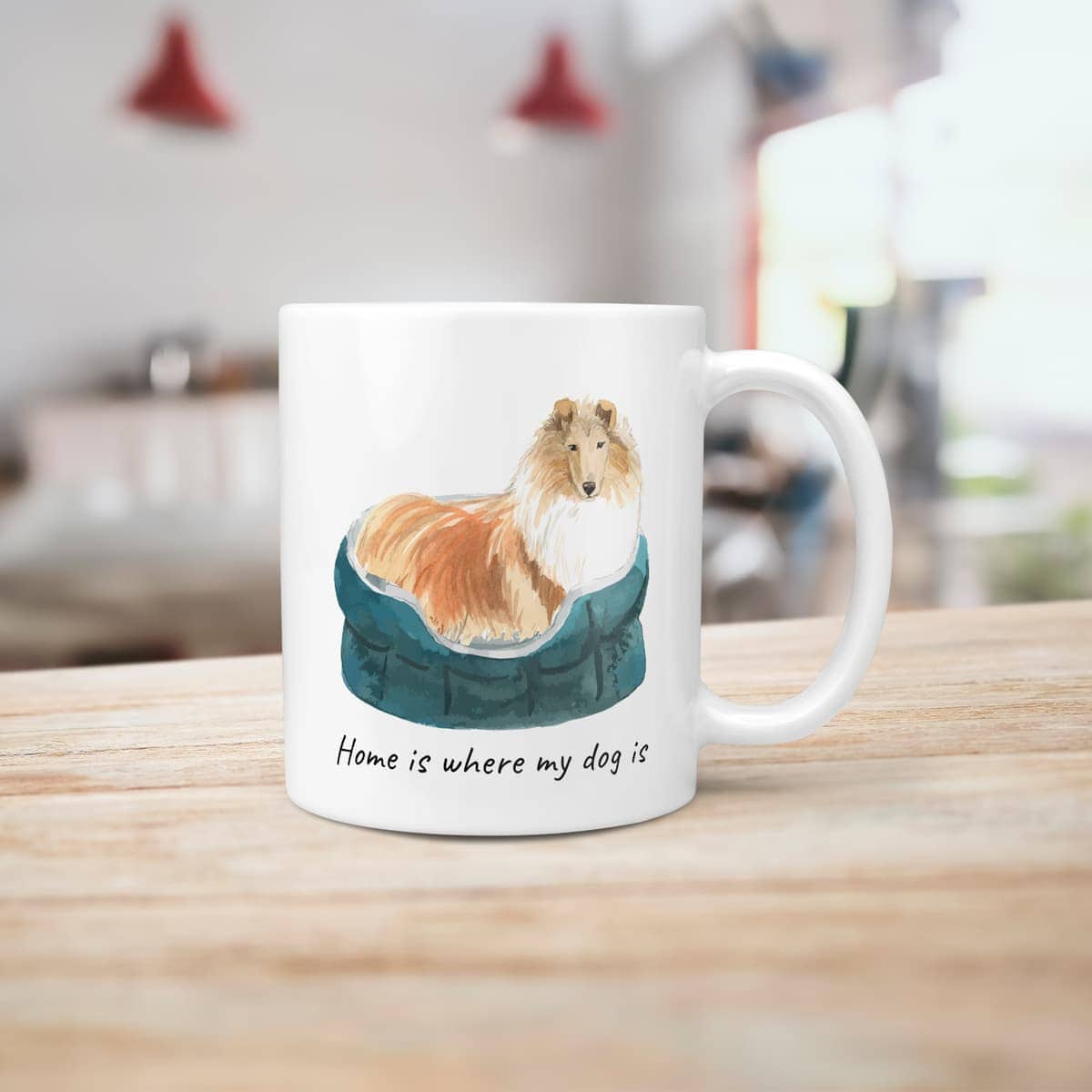 Home is where my dog is Rough Collie dog mug (Illustrated collection) 7 Home is where my dog is Rough Collie dog mug (Illustrated collection) - Image 5