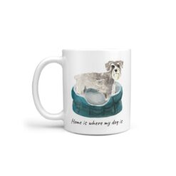 Home is where my dog is Schnauzer dog mug (Illustrated collection)