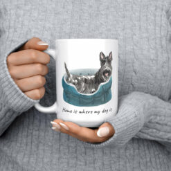 Home is where my dog is Scottish Terrier dog mug (Illustrated collection) 14 Home is where my dog is Scottish Terrier 15oz jumper front