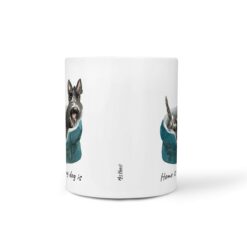Home is where my dog is Scottish Terrier dog mug (Illustrated collection) 18 Home is where my dog is Scottish Terrier front view White