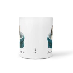 Home is where my dog is Shih tzu Long hair dog mug (Illustrated collection) 18 Home is where my dog is Shih tzu Long hair front view White