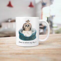 Home is where my dog is Shih tzu Long hair dog mug (Illustrated collection) 15 Home is where my dog is Shih tzu Long hair handle right kitchen