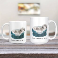 Home is where my dog is Shih tzu Short hair 11oz and 15oz comparison TV Room