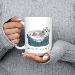 Home is where my dog is Shih tzu Short hair 15oz jumper front