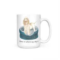 Home is where my dog is Spinone Italiano dog mug (Illustrated collection) 19 Home is where my dog is Spinone Italiano 15oz handle right white