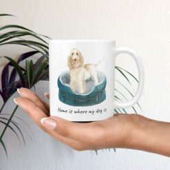 Home is where my dog is Spinone Italiano dog mug (Illustrated collection) 12 Home is where my dog is Spinone Italiano mug in hand plant