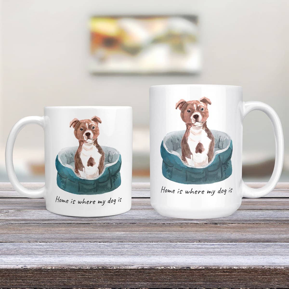 Home is where my dog is Staffordshire Bull Terrier dog mug (Illustrated collection) 5 Home is where my dog is Staffordshire Bull Terrier dog mug (Illustrated collection) - Image 3