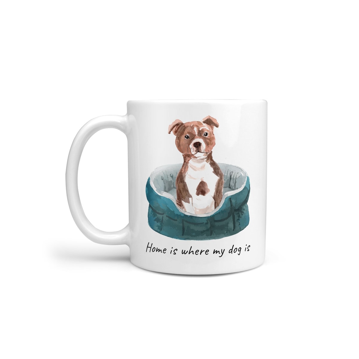 Home is where my dog is Staffordshire Bull Terrier dog mug (Illustrated collection) 3 Home is where my dog is Staffordshire Bull Terrier dog mug (Illustrated collection)