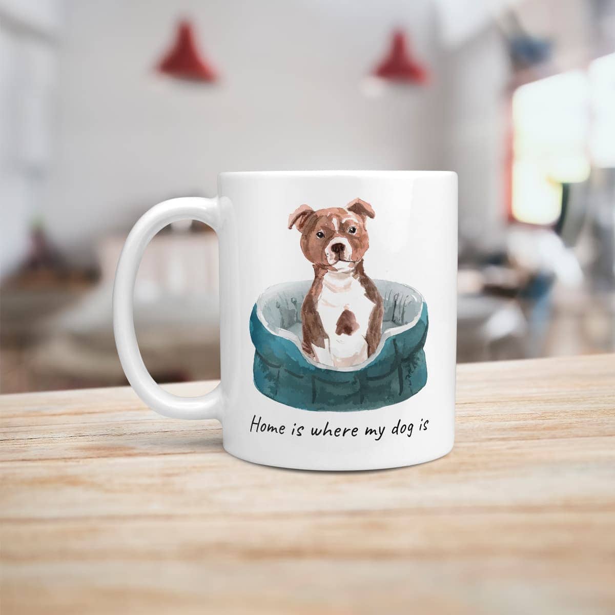 Home is where my dog is Staffordshire Bull Terrier dog mug (Illustrated collection) 8 Home is where my dog is Staffordshire Bull Terrier dog mug (Illustrated collection) - Image 6