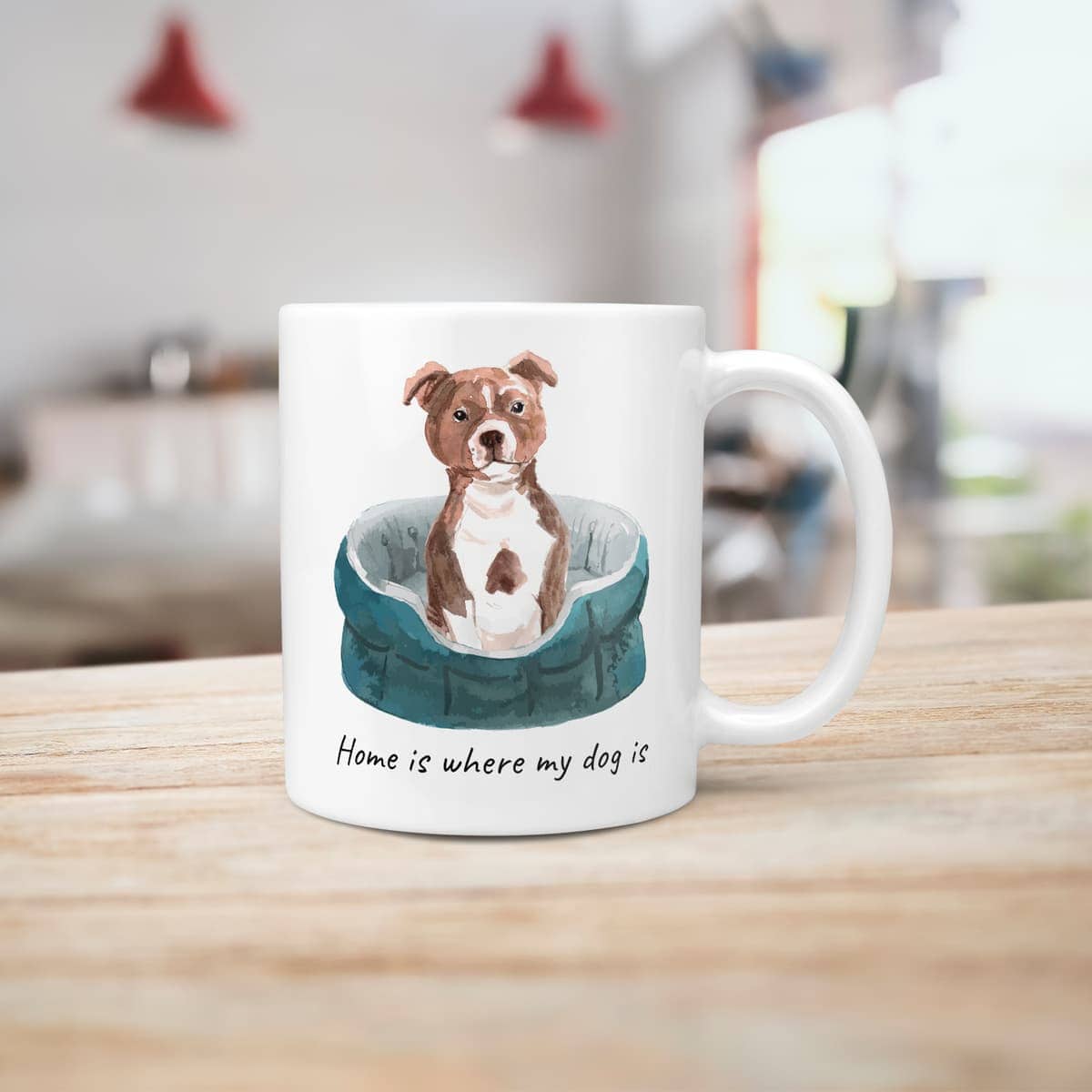 Home is where my dog is Staffordshire Bull Terrier dog mug (Illustrated collection) 7 Home is where my dog is Staffordshire Bull Terrier dog mug (Illustrated collection) - Image 5